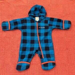 Columbia 6 months infant size Blue and Orange Kids fleece One Piece